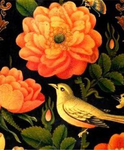 نقاشی گل و مرغ