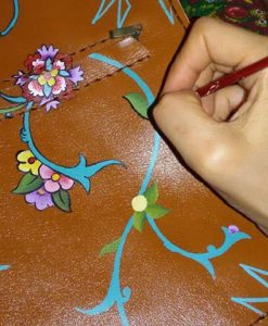 نقاشی روی چرم