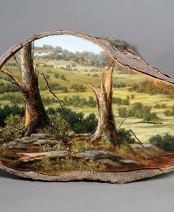 نقاشی روی چوب